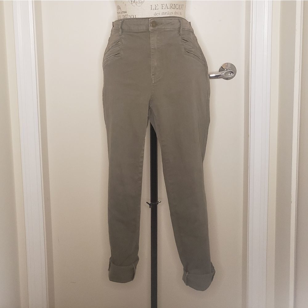 Green Skinny Denim Pants